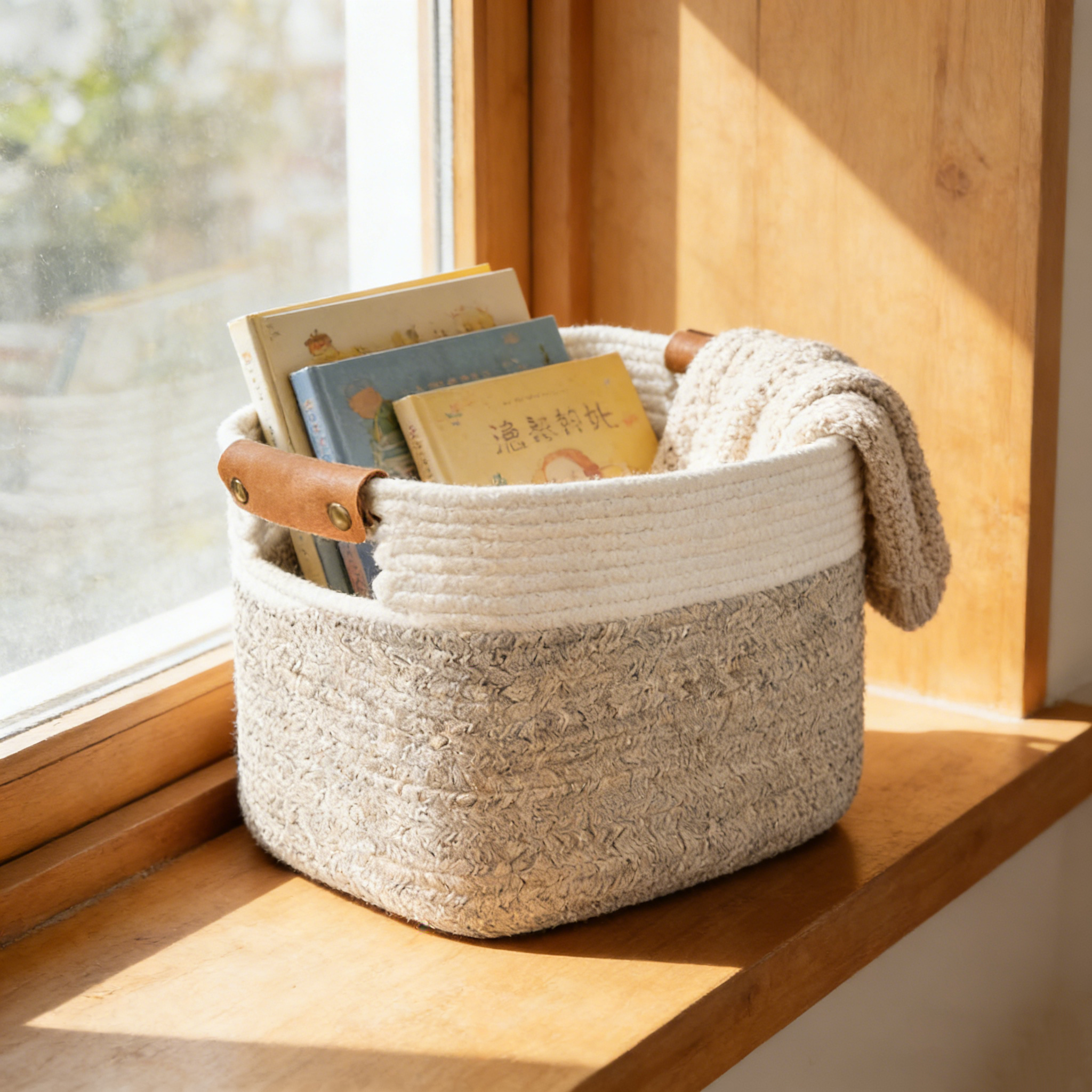 Cotton Rope Woven Storage Baskets