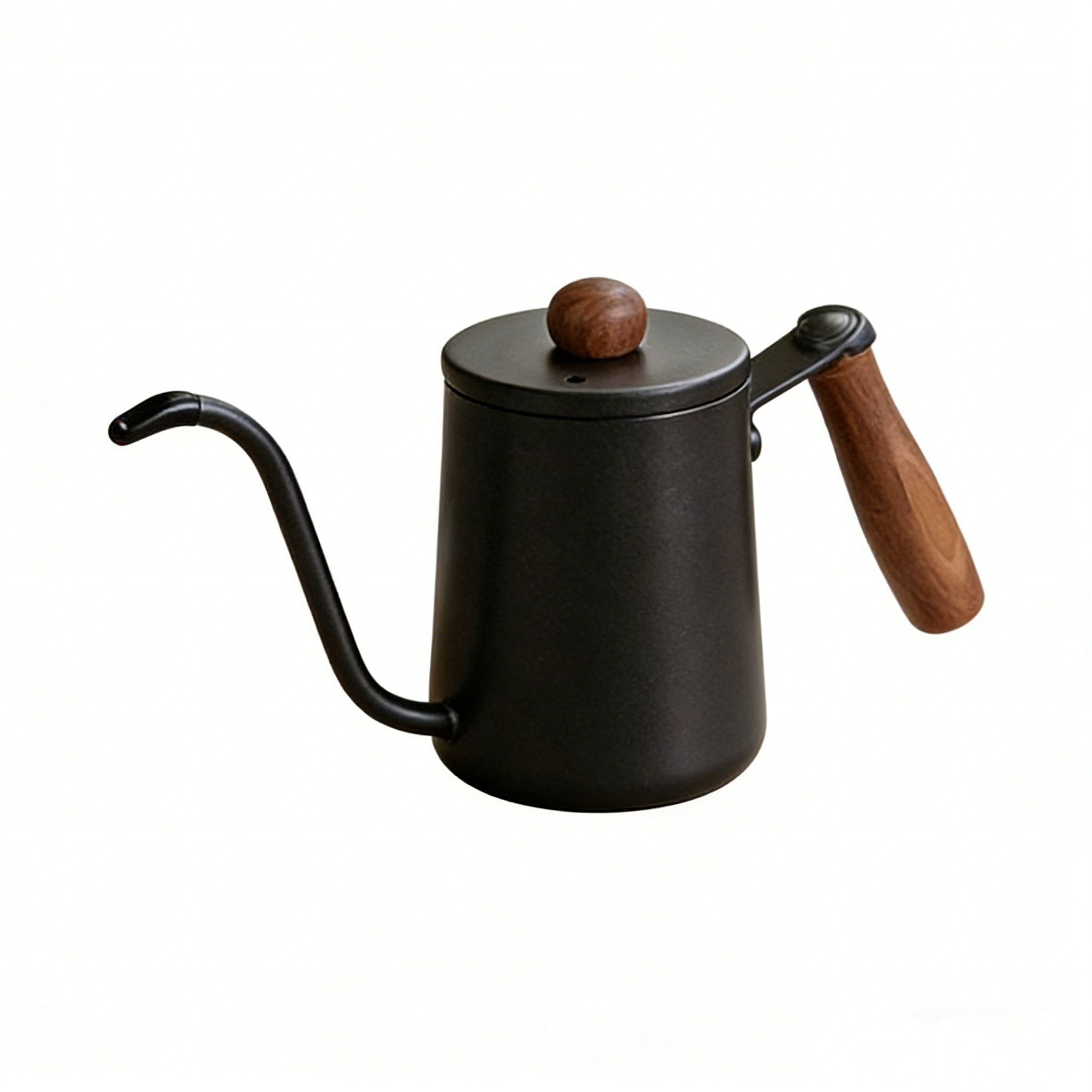 350ML Walnut Handle Teapot 304 Stainless Steel Coffee Pot